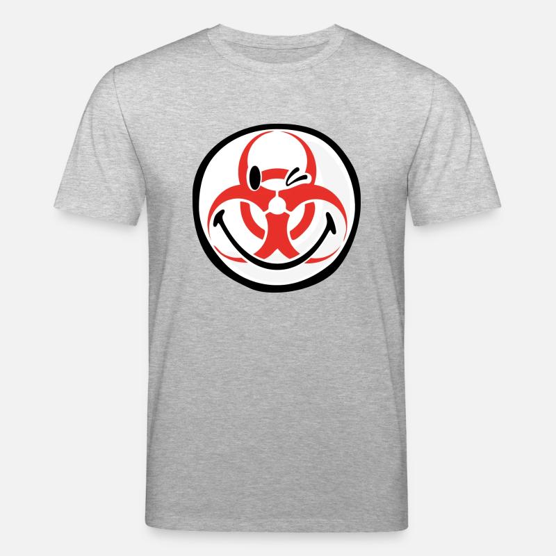 Smiley Biohazard - Stanley/Stella Unisex Bio-T-Shirt CREATOR  - Grau meliert