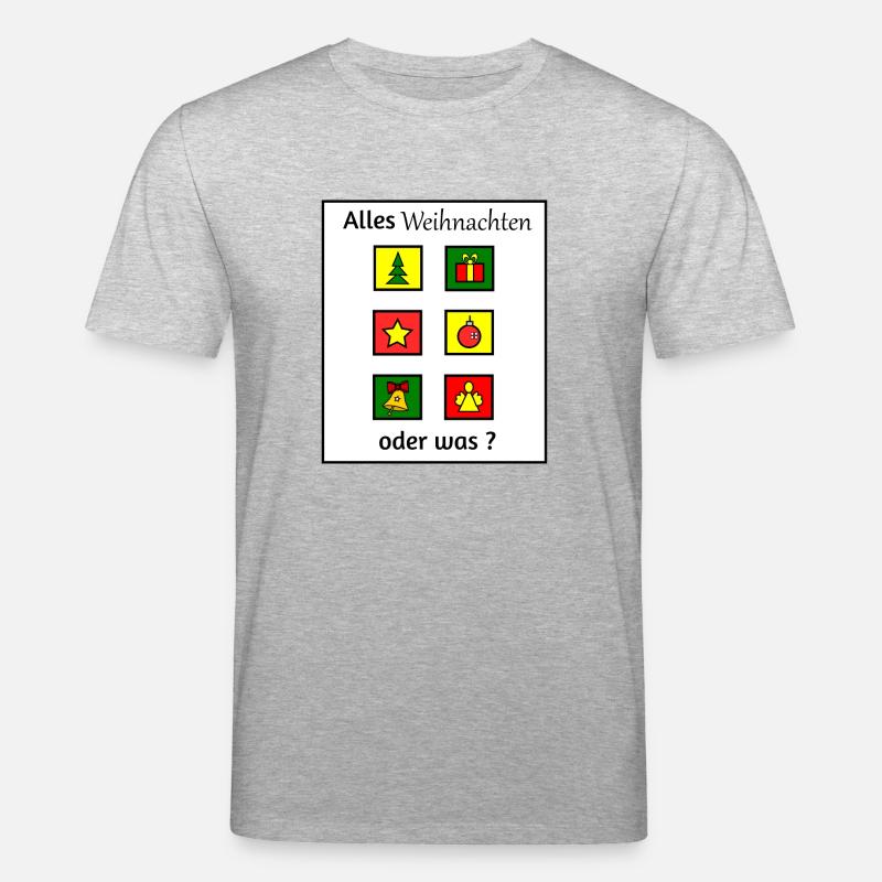 Alles Weihnachten oder was - Stanley/Stella Unisex Bio-T-Shirt CREATOR  - Grau meliert