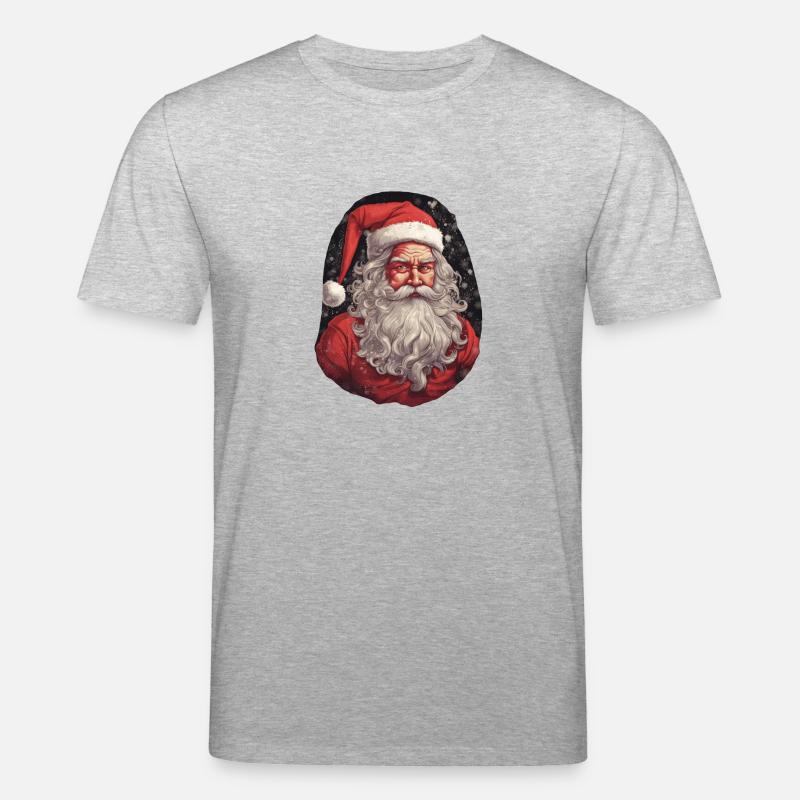 Weihnachtsmann - Stanley/Stella Unisex Bio-T-Shirt CREATOR  - Grau meliert