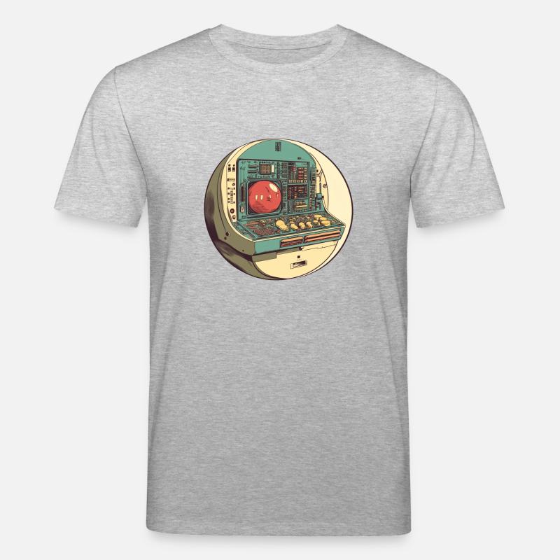Retro-Computer: Die Anfänge der Technik! - Stanley/Stella Unisex Bio-T-Shirt CREATOR  - Grau meliert