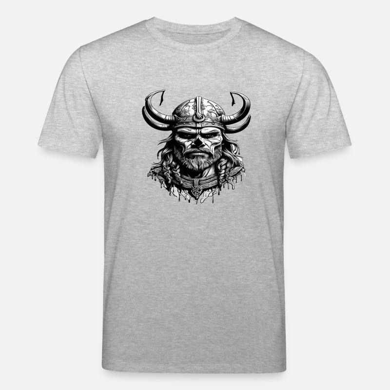 Wikinger Schädel - Stanley/Stella Unisex Bio-T-Shirt CREATOR  - Grau meliert