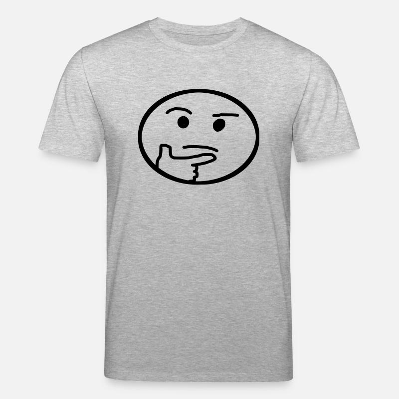 , emoji, réfléchi - T-shirt bio CREATOR Stanley/Stella Unisexe - gris chiné