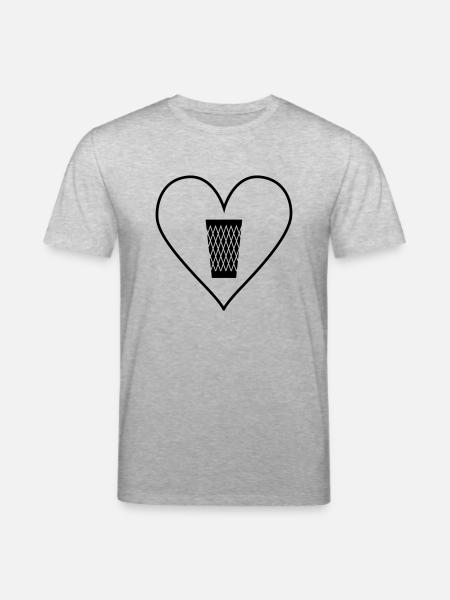 Geripptes Herz - Apfelwein Love - Stanley/Stella Unisex Bio-T-Shirt CREATOR  - Grau meliert