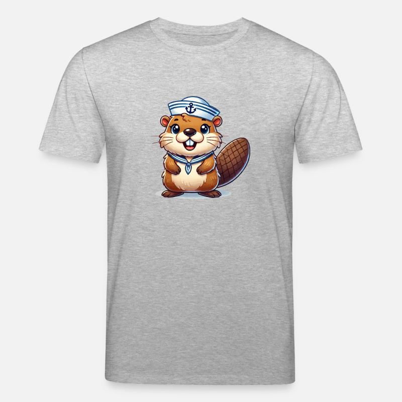 Capitaine de marin castor - T-shirt bio CREATOR Stanley/Stella Unisexe - gris chiné