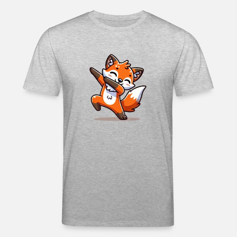 fuchs tier dabbing - Stanley/Stella Unisex Bio-T-Shirt CREATOR  - Grau meliert
