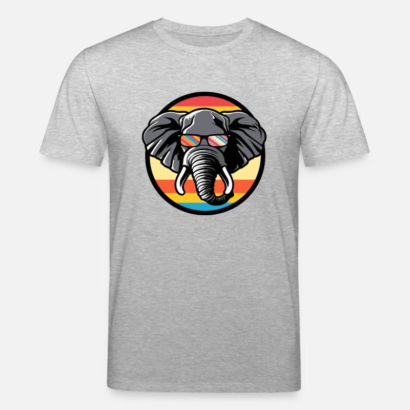 Éléphant Bande Dessinée Cool - T-shirt bio CREATOR Stanley/Stella Unisexe - gris chiné