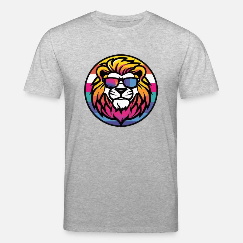 Löwe Comic Cool - Stanley/Stella Unisex Bio-T-Shirt CREATOR  - Grau meliert