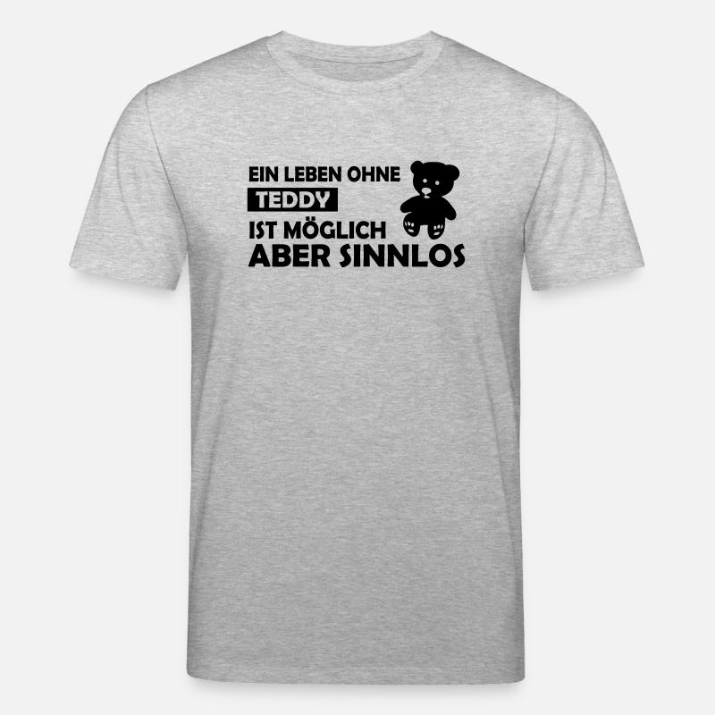 ein leben ohne teddy - Stanley/Stella Unisex Bio-T-Shirt CREATOR  - Grau meliert