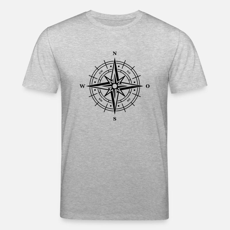 kompass symbol - Stanley/Stella Unisex Bio-T-Shirt CREATOR  - Grau meliert