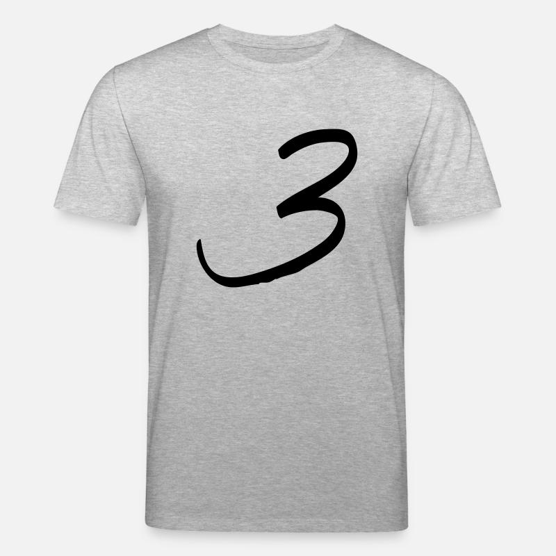 zahl_dani_3 - Stanley/Stella Unisex Bio-T-Shirt CREATOR  - Grau meliert