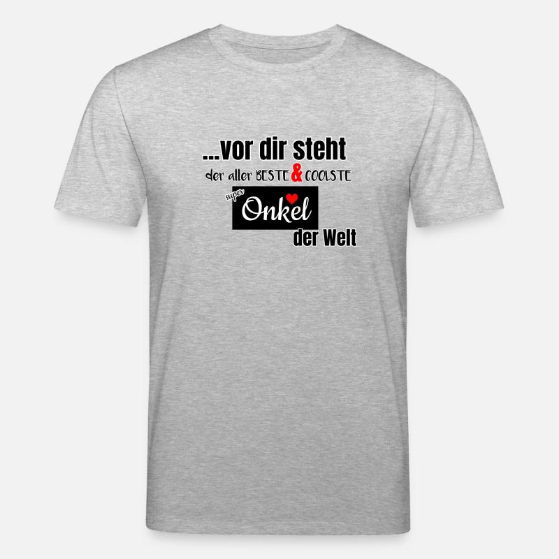 Bester Super Onkel der Welt - Stanley/Stella Unisex Bio-T-Shirt CREATOR  - Grau meliert