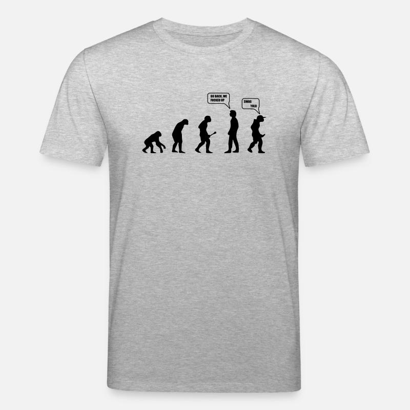 Swag Yolo Evolution - Stanley/Stella Unisex Bio-T-Shirt CREATOR  - Grau meliert