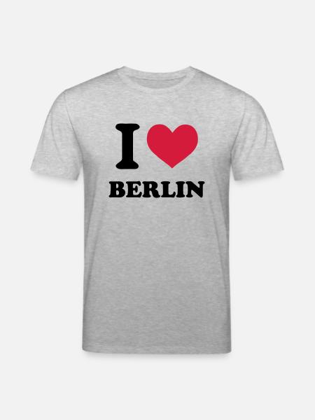 i love berlin - Stanley/Stella Unisex Bio-T-Shirt CREATOR  - Grau meliert