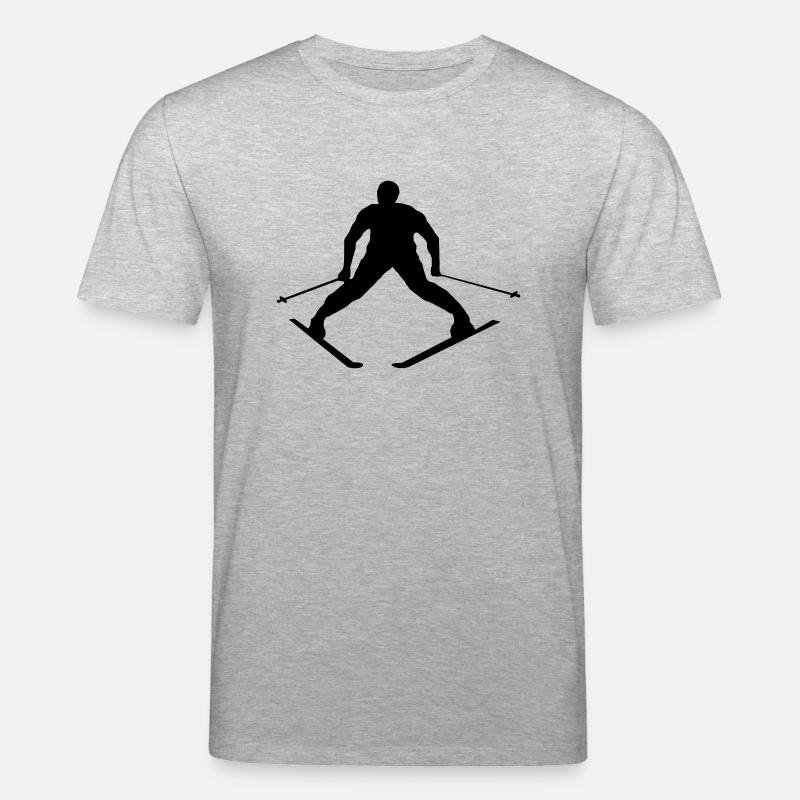 Skifahrer - Stanley/Stella Unisex Bio-T-Shirt CREATOR  - Grau meliert