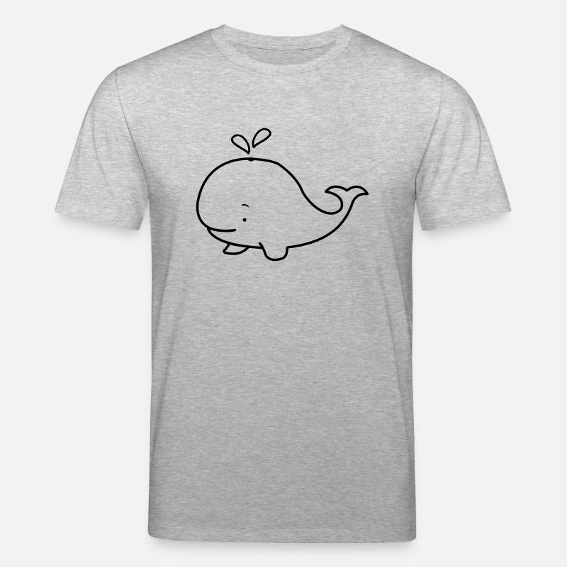 suesser_wal_01 - Stanley/Stella Unisex Bio-T-Shirt CREATOR  - Grau meliert