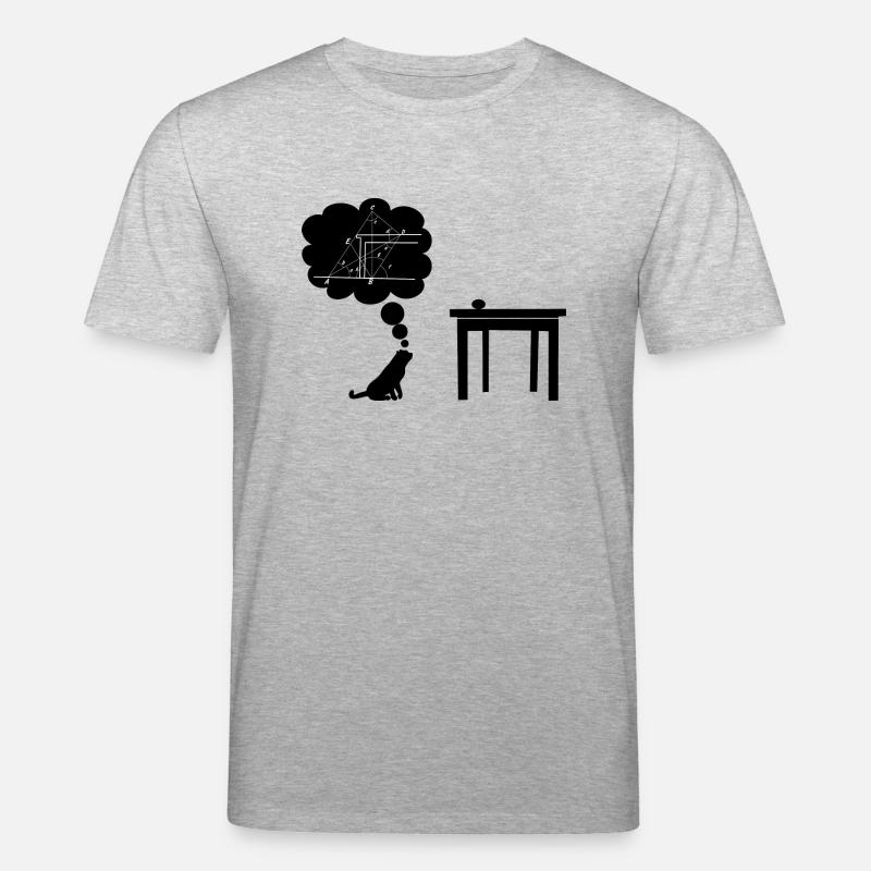 Katze sciencest Springen - Stanley/Stella Unisex Bio-T-Shirt CREATOR  - Grau meliert