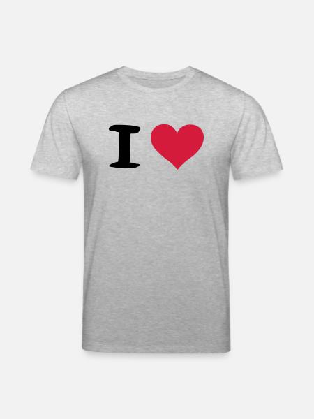 i heart - Stanley/Stella Unisex Bio-T-Shirt CREATOR  - Grau meliert