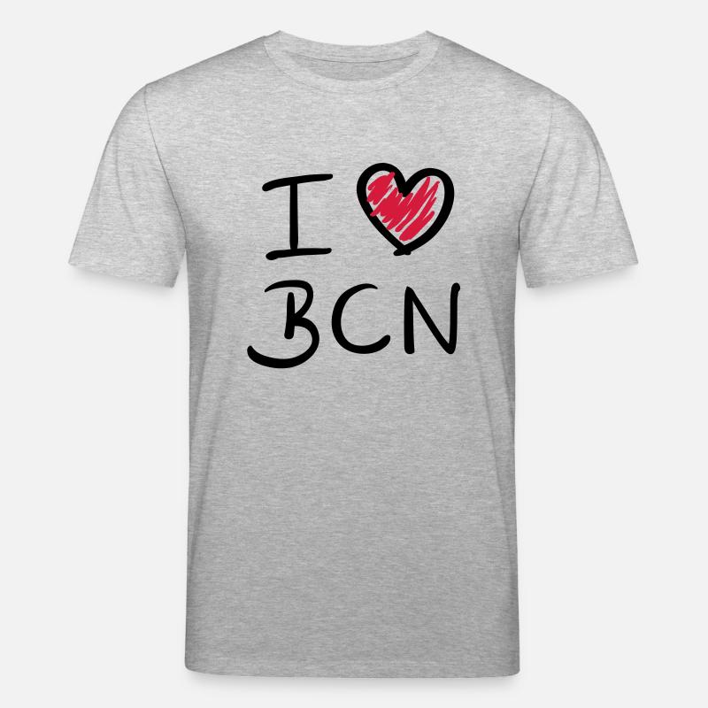 j'aime BCN - Barcelone - T-shirt bio CREATOR Stanley/Stella Unisexe - gris chiné