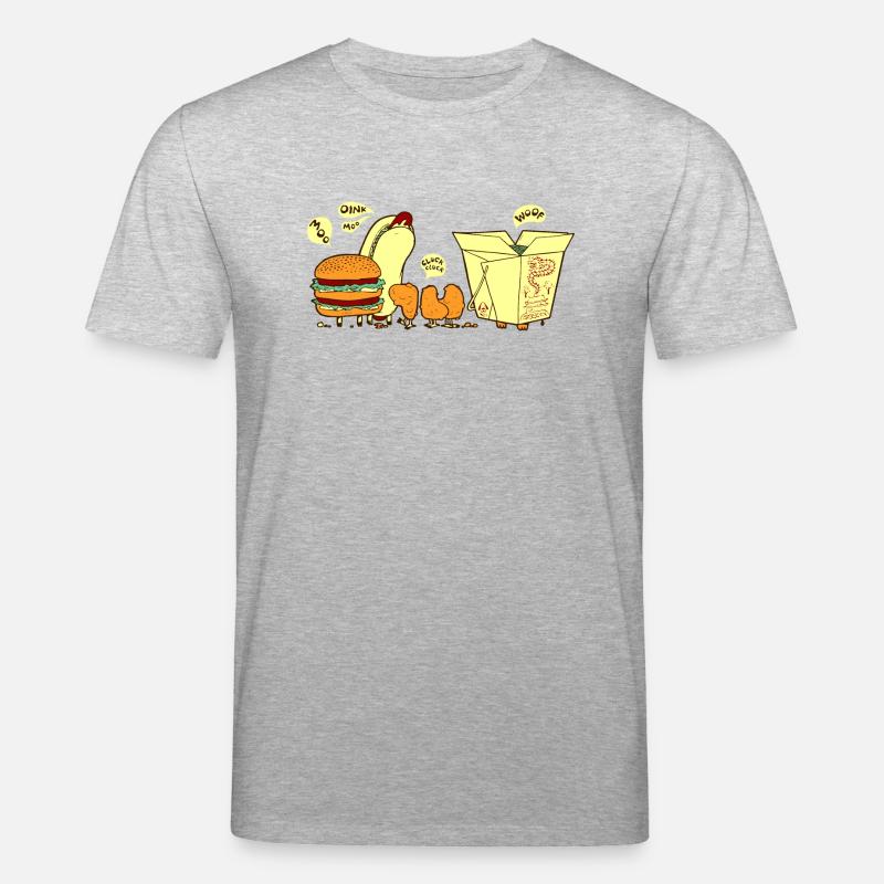 Graphique amusant de restauration rapide - T-shirt bio CREATOR Stanley/Stella Unisexe - gris chiné