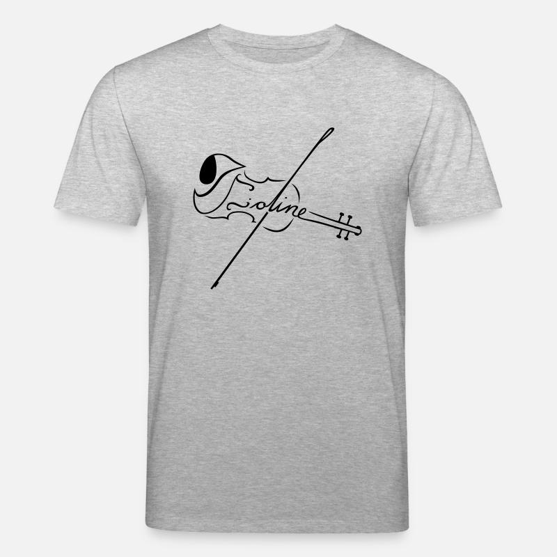 Violine mit Bogen - Stanley/Stella Unisex Bio-T-Shirt CREATOR  - Grau meliert