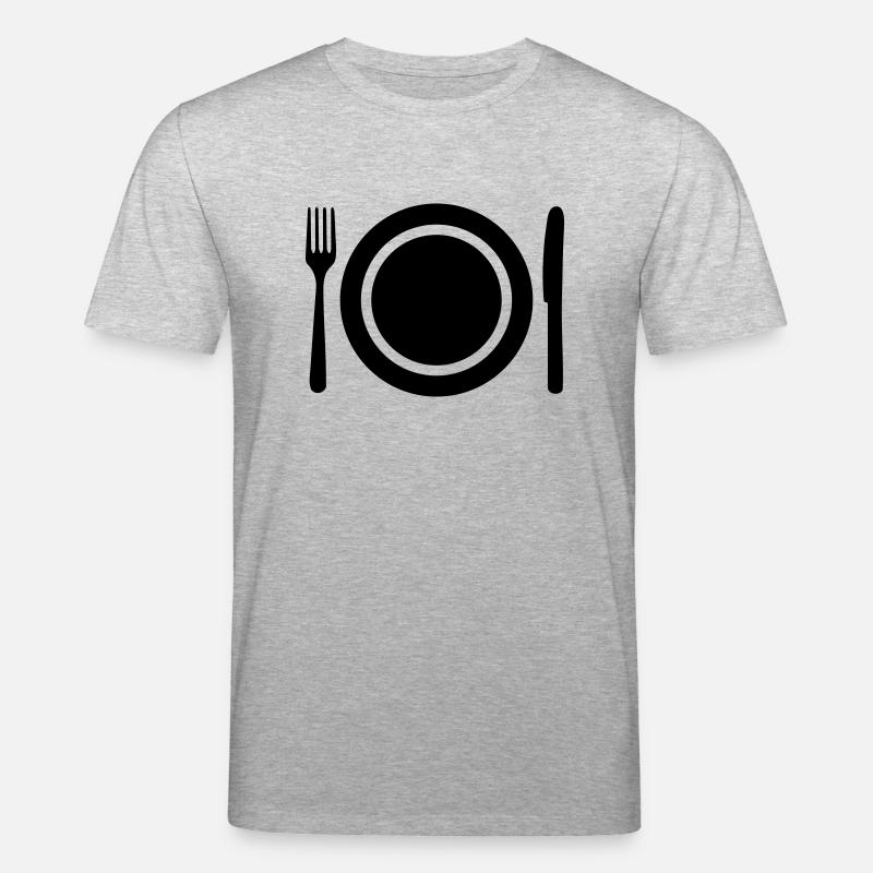 Teller und Besteck - Stanley/Stella Unisex Bio-T-Shirt CREATOR  - Grau meliert