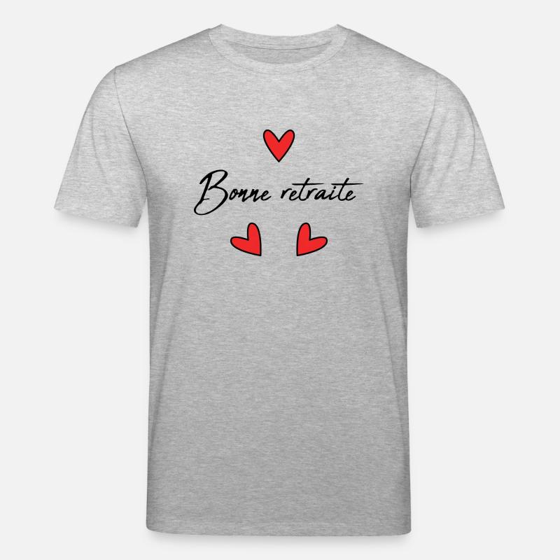 RETRAITE. RETRAITE. RETRAITEE. BONNE RETRAITE - T-shirt bio CREATOR Stanley/Stella Unisexe - gris chiné