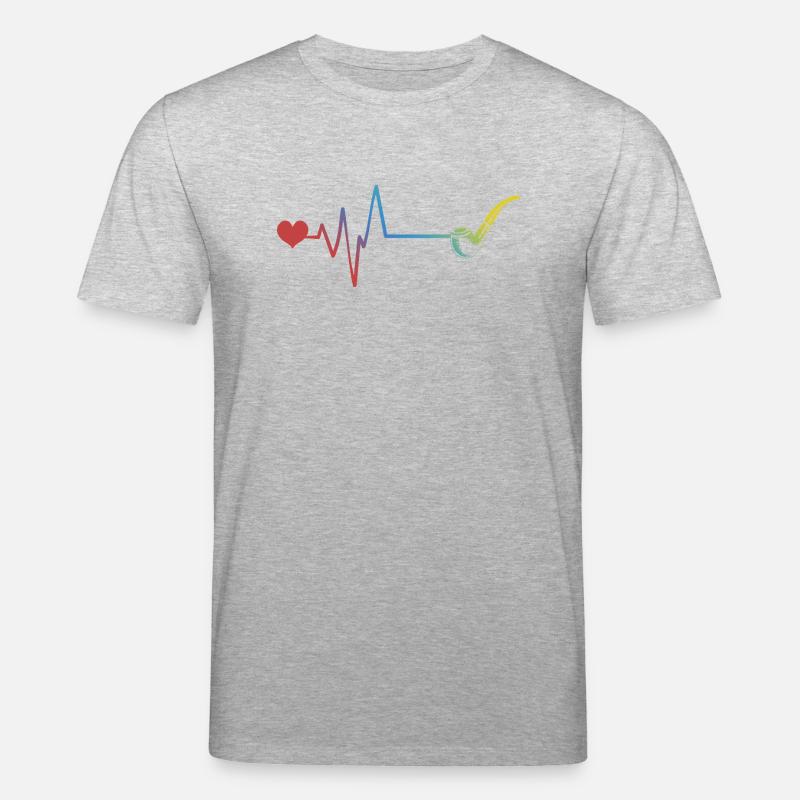 Pfeife Puls Herzschlag - Stanley/Stella Unisex Bio-T-Shirt CREATOR  - Grau meliert