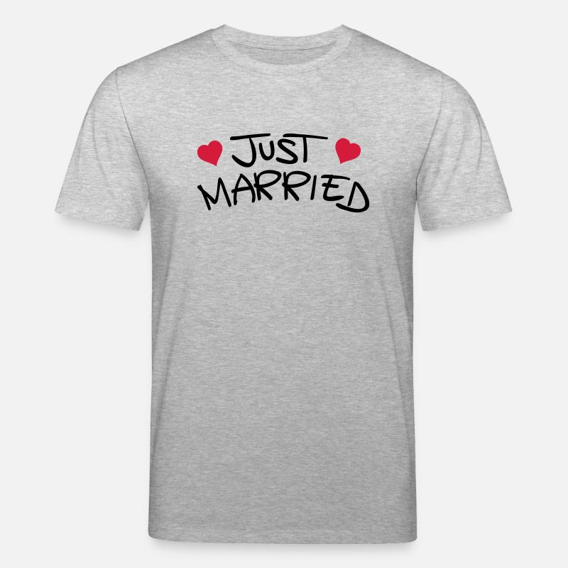 just_married_1__f2 - Stanley/Stella Unisex Bio-T-Shirt CREATOR  - Grau meliert