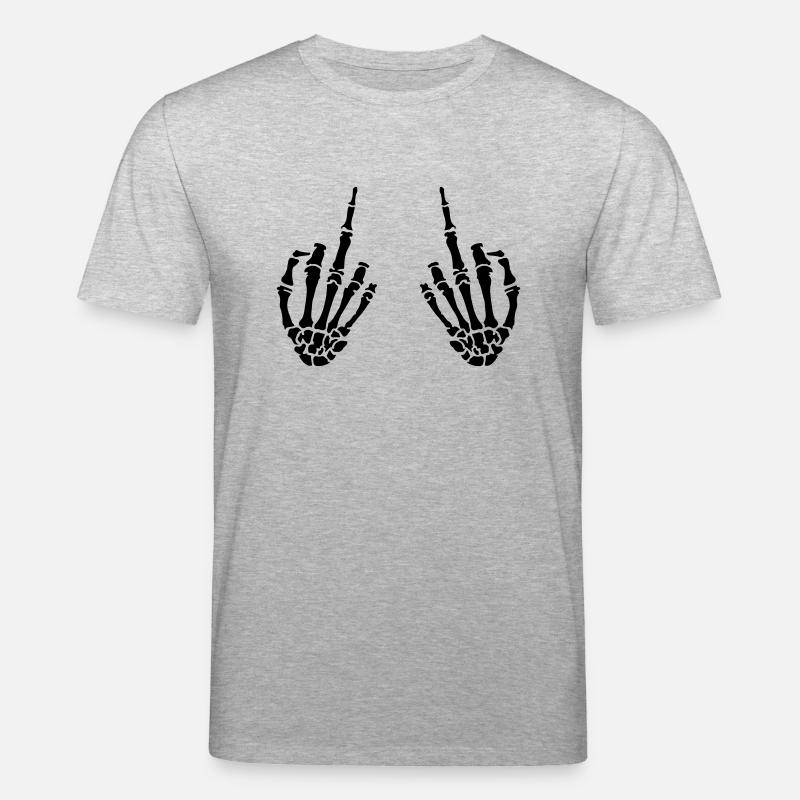 middle fingers design - Stanley/Stella Unisex Bio-T-Shirt CREATOR  - Grau meliert