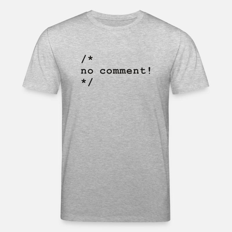no comment - Stanley/Stella Unisex Bio-T-Shirt CREATOR  - Grau meliert