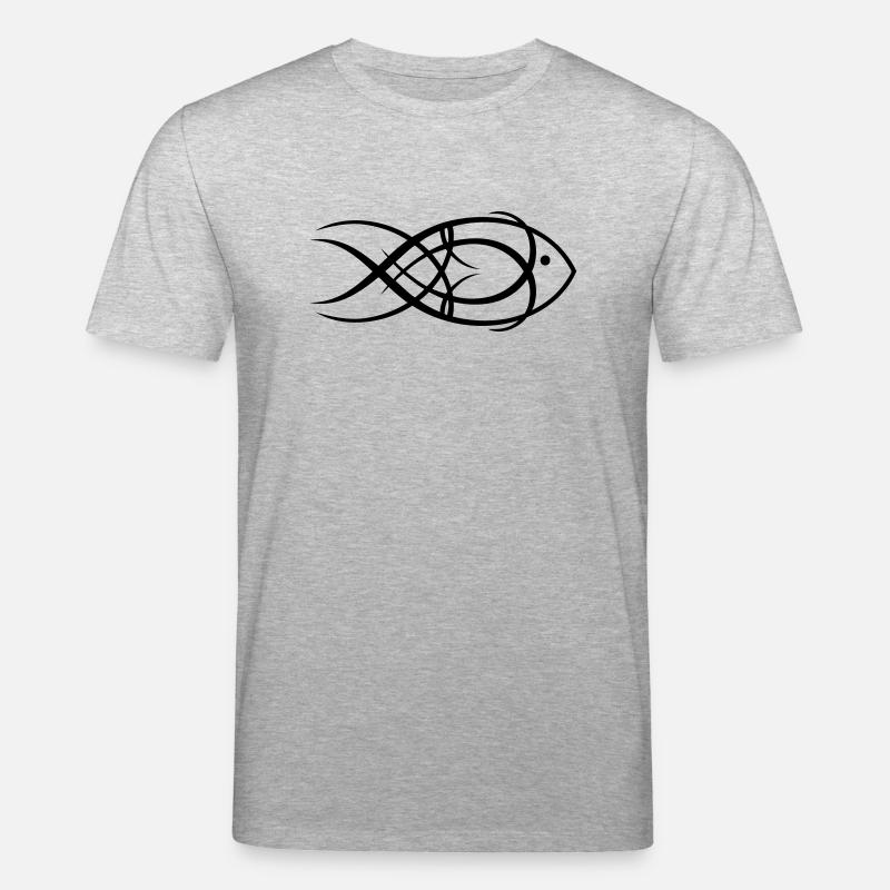 Tribal Fish - Stanley/Stella Unisex Bio-T-Shirt CREATOR  - Grau meliert