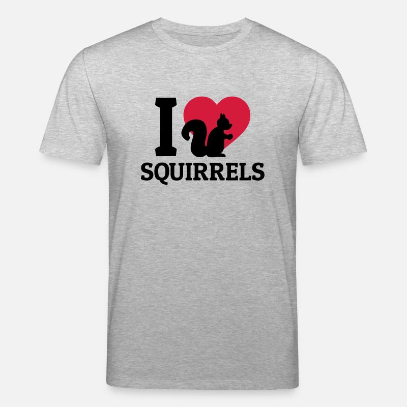 I love Squirrels - Stanley/Stella Unisex Bio-T-Shirt CREATOR  - Grau meliert