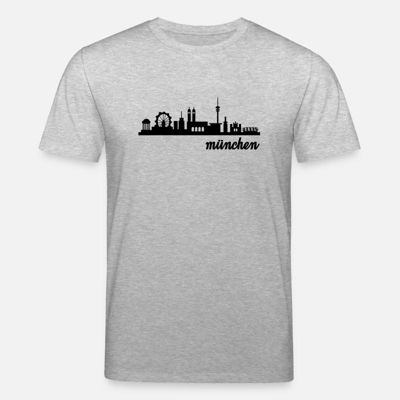 muenchen_skyline - Stanley/Stella Unisex Bio-T-Shirt CREATOR  - Grau meliert