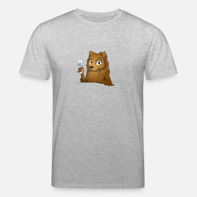 Trinkender oder treibender Spitz - Stanley/Stella Unisex Bio-T-Shirt CREATOR  - Grau meliert