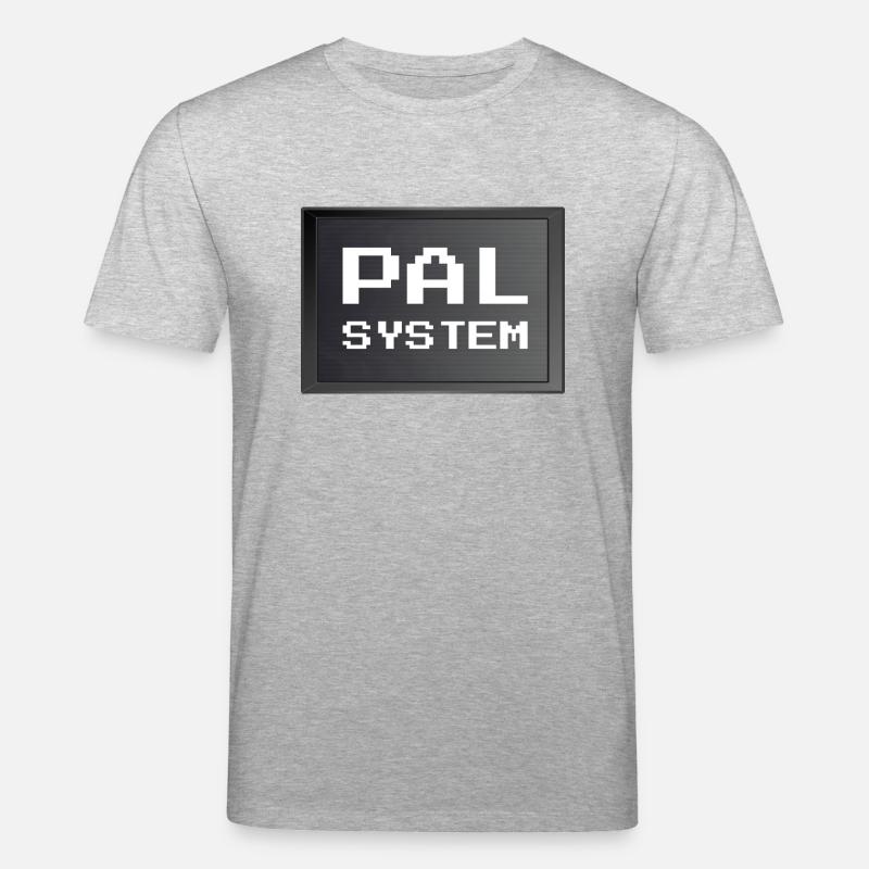 Retrogaming - PAL system - T-shirt bio CREATOR Stanley/Stella Unisexe - gris chiné