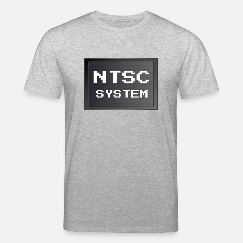 Retrogaming - NTSC system - T-shirt bio CREATOR Stanley/Stella Unisexe - gris chiné