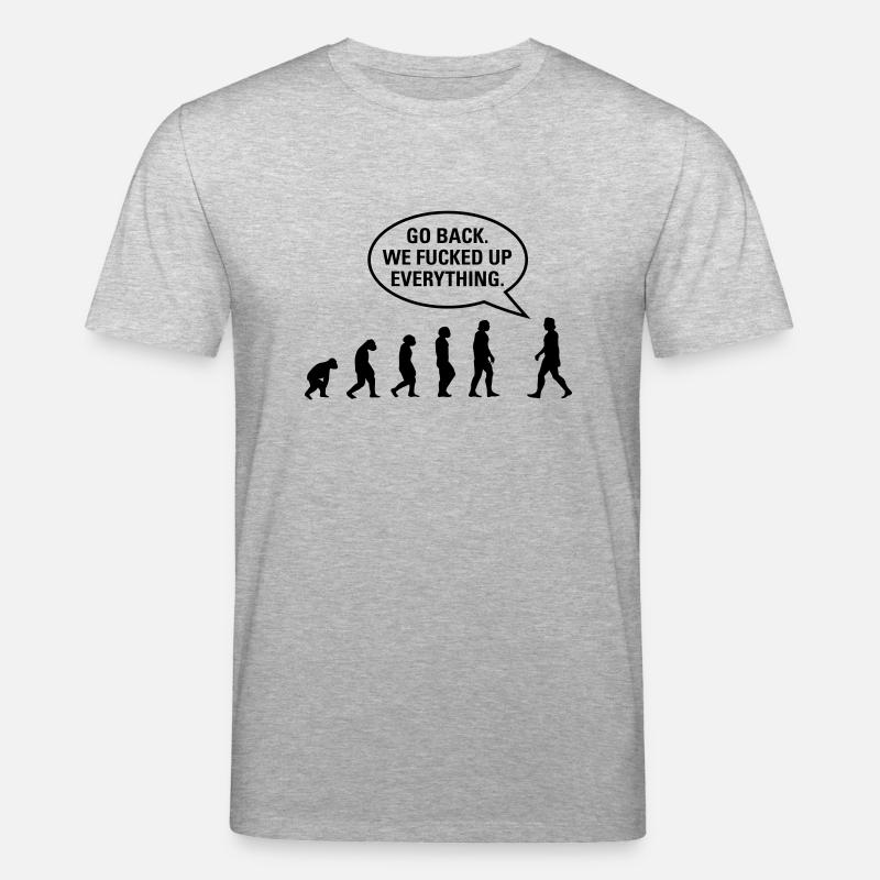 Fucked up Evolution - Stanley/Stella Unisex Bio-T-Shirt CREATOR  - Grau meliert