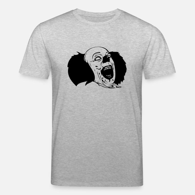 Evil Clown Black & White - Stanley/Stella Unisex Bio-T-Shirt CREATOR  - Grau meliert
