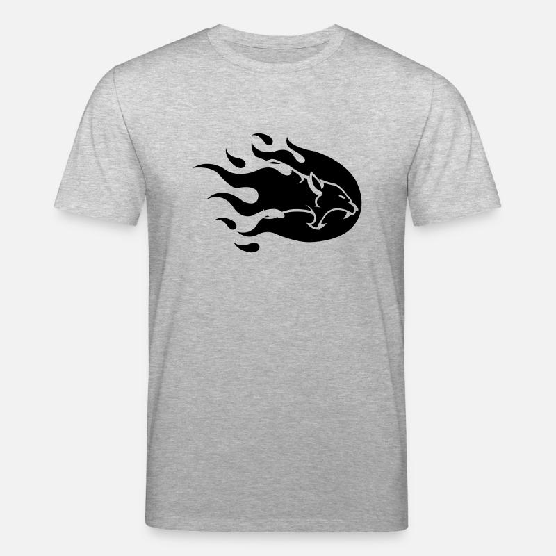 pather_on_fire_01 - T-shirt bio CREATOR Stanley/Stella Unisexe - gris chiné
