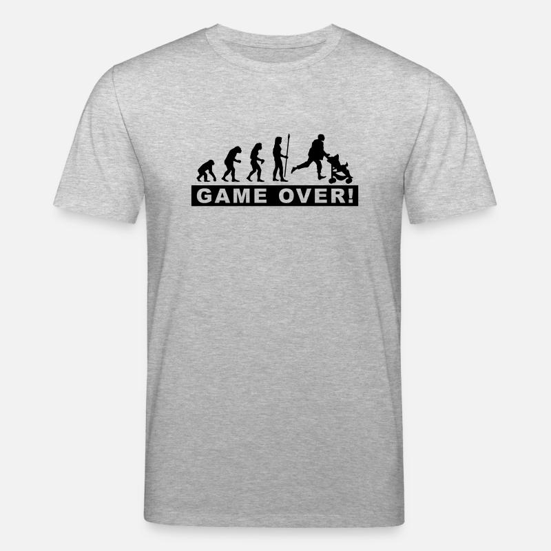 evolution_papa2 - Stanley/Stella Unisex Bio-T-Shirt CREATOR  - Grau meliert