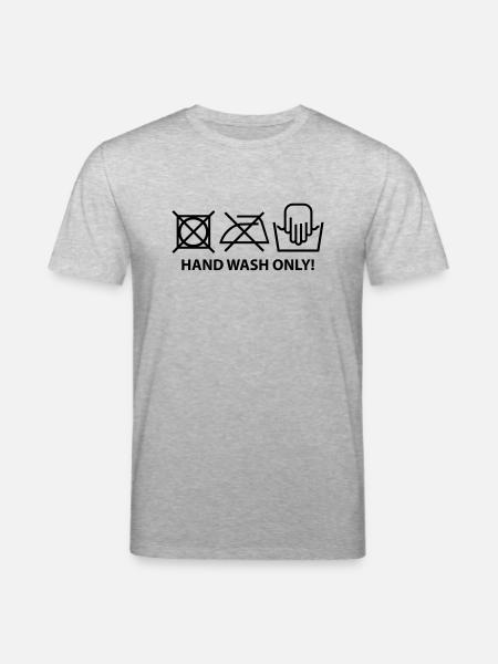 hand_wash_only_f1 - Stanley/Stella CREATOR Unisex Organic T-Shirt - heather grey