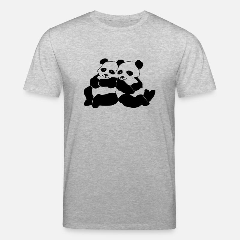 Panda - Stanley/Stella Unisex Bio-T-Shirt CREATOR  - Grau meliert