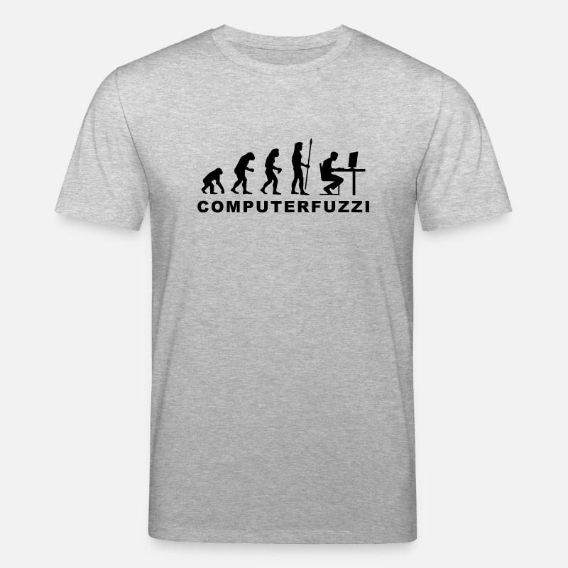 evolution_computerfuzzi - Stanley/Stella CREATOR Unisex Organic T-Shirt - heather grey
