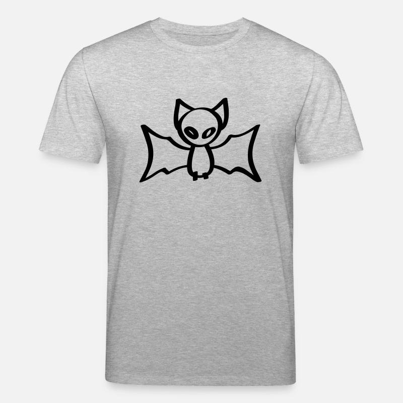 fledermaus halloween bat - Stanley/Stella Unisex Bio-T-Shirt CREATOR - Grau meliert