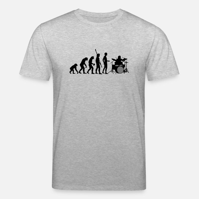 evolution_drummer_b_2c - Stanley/Stella Unisex Bio-T-Shirt CREATOR  - Grau meliert