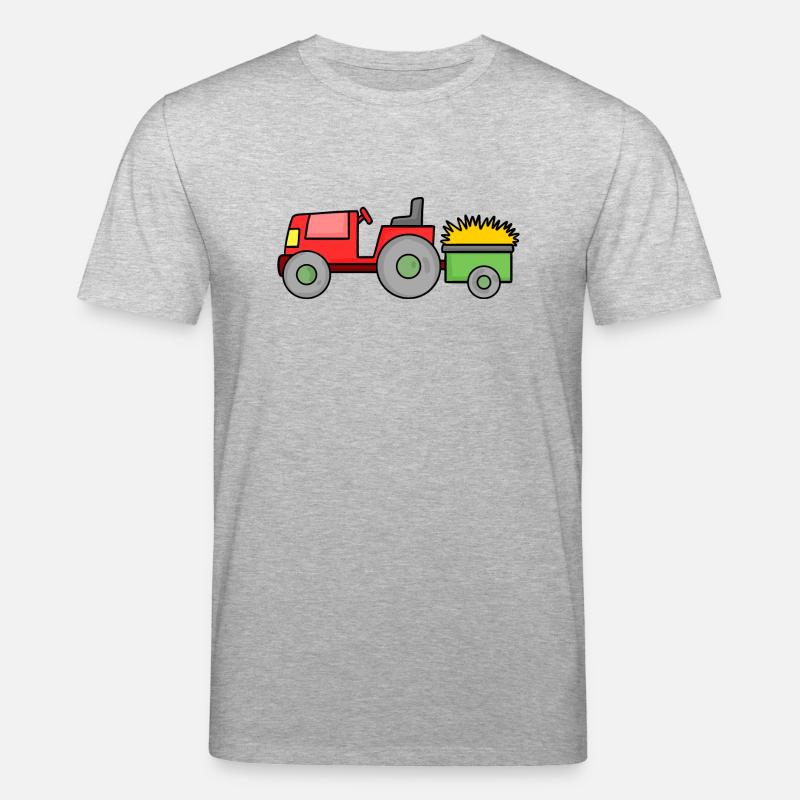 Traktor mit Anhänger - Stanley/Stella Unisex Bio-T-Shirt CREATOR  - Grau meliert