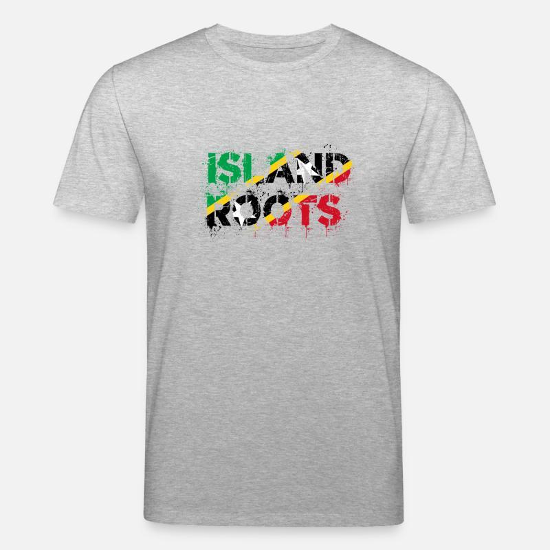 St. Kitts Wurzeln - Stanley/Stella Unisex Bio-T-Shirt CREATOR  - Grau meliert