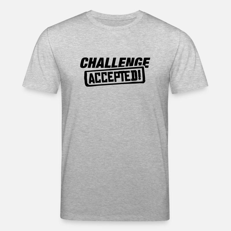 challenge_accepted_ak1 - Stanley/Stella Unisex Bio-T-Shirt CREATOR  - Grau meliert