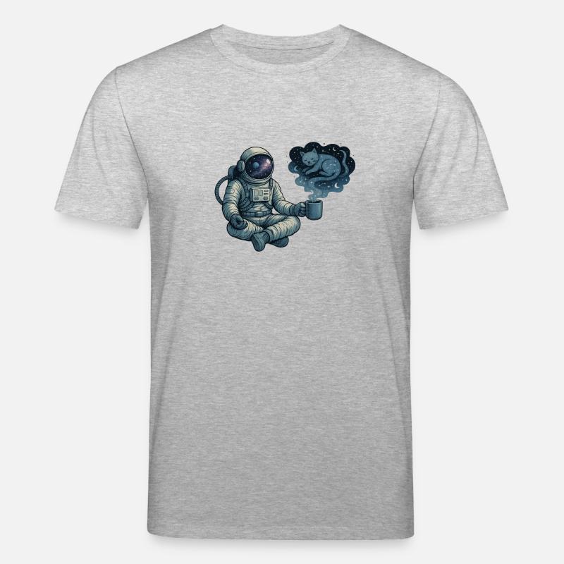 Kosmische Kaffeepause - Stanley/Stella Unisex Bio-T-Shirt CREATOR  - Grau meliert