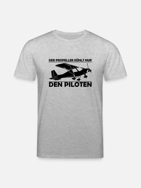 C42 Ultraleichtflugzeug Geschenk - Stanley/Stella Unisex Bio-T-Shirt CREATOR  - Grau meliert